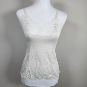 Vintage French Maid Camisole Womens 32 XS Lace Dainty Feminine Delicate Fairy